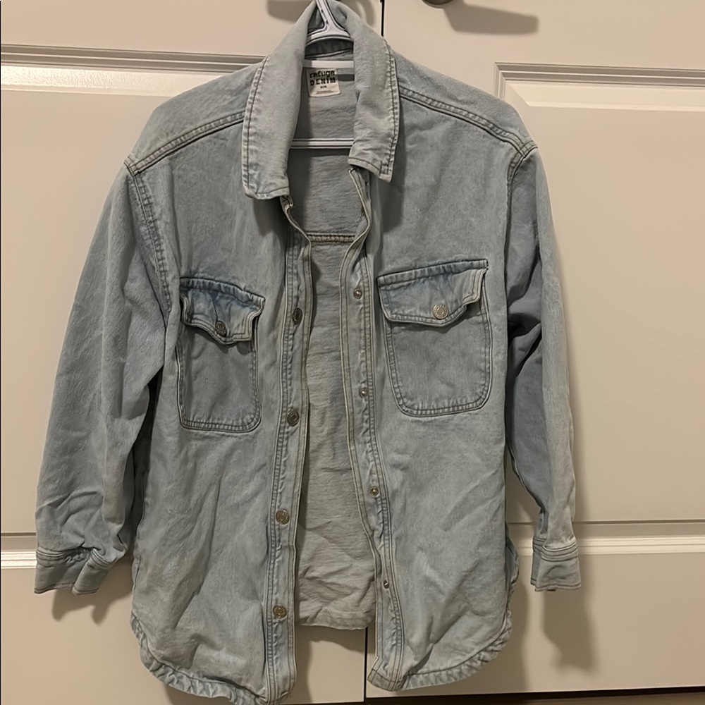 Refuge Denim(urban planet) oversized light wash denim jacket